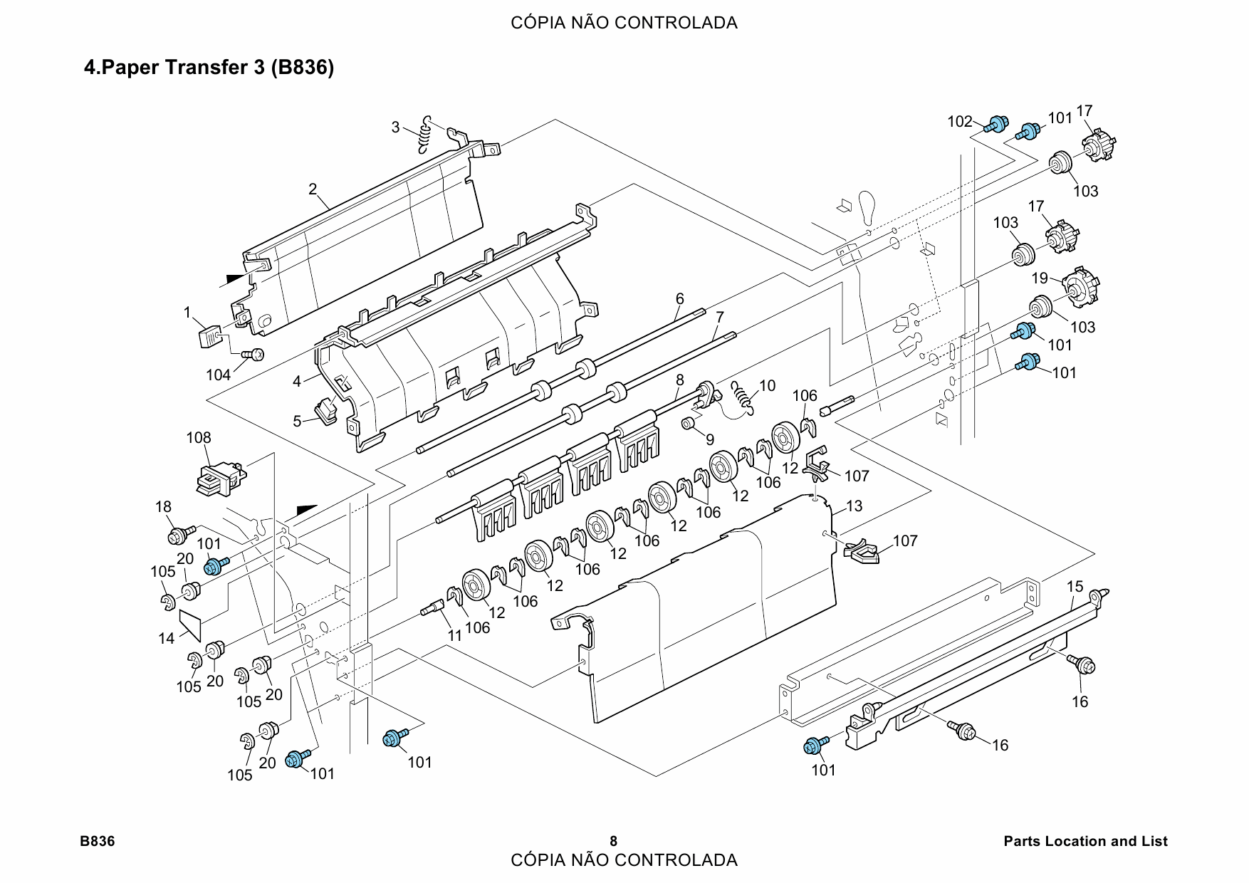 RICOH Options B836 BOOKLET-FINISHER-BK5000 Parts Catalog PDF download-5